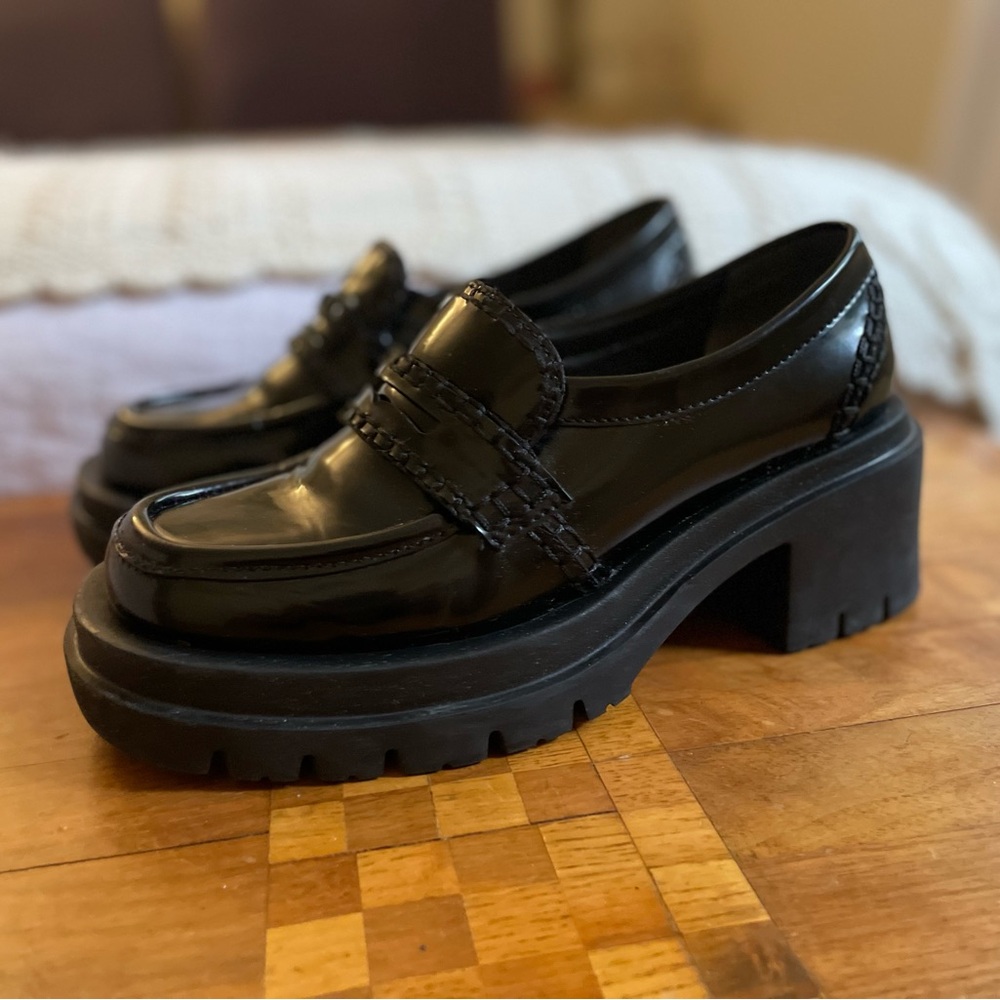 Loeffler Randall Women’s Saige Black Platform Loafers